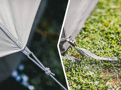 【KingCamp｜キングキャンプ】Khan Palace｜グレー｜超大型T/Cグランピングテント（煙突穴付・二重構造）