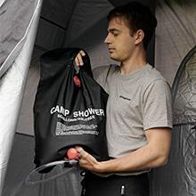 【KingCamp｜キングキャンプ】着替えテント 簡易シャワールーム トイレ更衣室 2人用ポータブルシャワー付き（ブラック／ミディアムグレー）