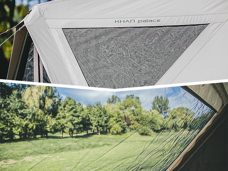 【KingCamp｜キングキャンプ】Khan Palace｜グレー｜超大型T/Cグランピングテント（煙突穴付・二重構造）