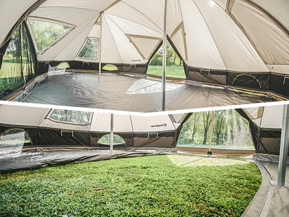 【KingCamp｜キングキャンプ】Khan Palace｜グレー｜超大型T/Cグランピングテント（煙突穴付・二重構造）