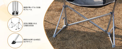 【KingCamp｜キングキャンプ】ORCHID C10 ハンモックロッキングチェア｜折りたたみ式 揺り椅子 肘掛け・枕付き