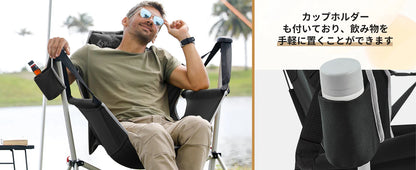 【KingCamp｜キングキャンプ】ORCHID C10 ハンモックロッキングチェア｜折りたたみ式 揺り椅子 肘掛け・枕付き