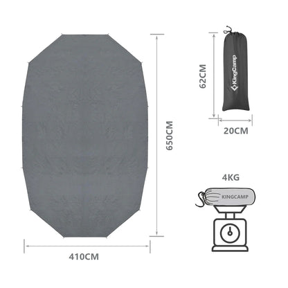 【KingCamp｜キングキャンプ】KHAN パレス専用グランドシート｜防水PE生地 650×410cm