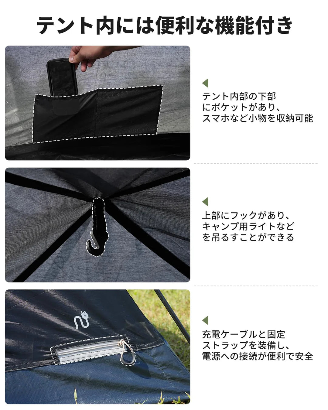 【KingCamp｜キングキャンプ】ドームテント拡張テント 2〜4人用｜前庭付き・4シーズン対応（ベージュ／グリーン）