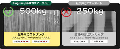 【KingCamp｜キングキャンプ】Flexi Rest 5.0 Plus｜ワイドシングル インフレーターマット 200×110×5cm（カーキ）