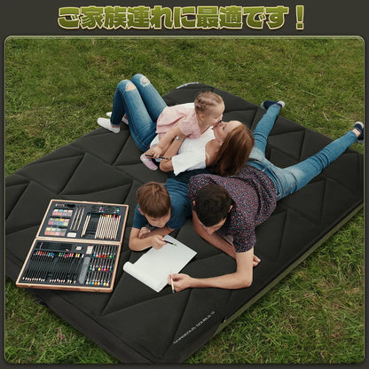【KingCamp｜キングキャンプ】Gorgeous Double 17｜極厚ダブルエアーマット 201×141×17cm（マットカバー付き）
