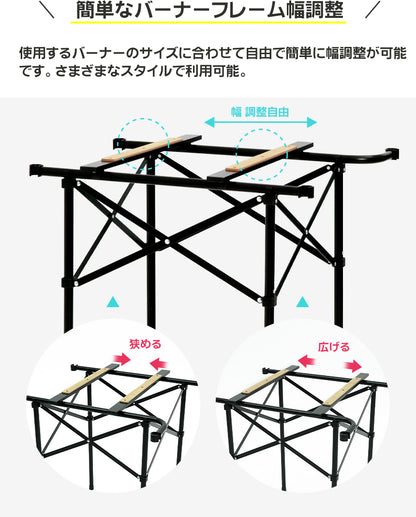 KZM ユニオンアイアンツーウェイバーナースタンド 軽量 簡単設置 設置台 ワンバーナー ツーバーナー 幅調整 カズミ アウトドア KZM OUTDOOR