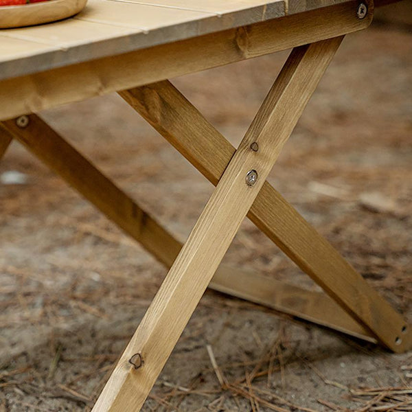 KZM ネイチャーウッドフォールディングテーブル ウッドテーブル 木製 折りたたみ 天然木 カズミ アウトドア KZM OUTDOOR