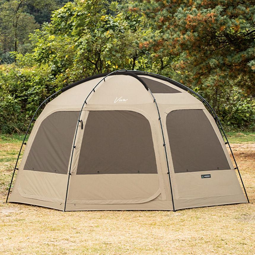 KZM OUTDOOR VIVA DOME SHELTER＋ SAND KZM ビバドームシェルタープラス サンド 4～5人用 ドーム型テン –  DYNT COYOTE OUTDOOR