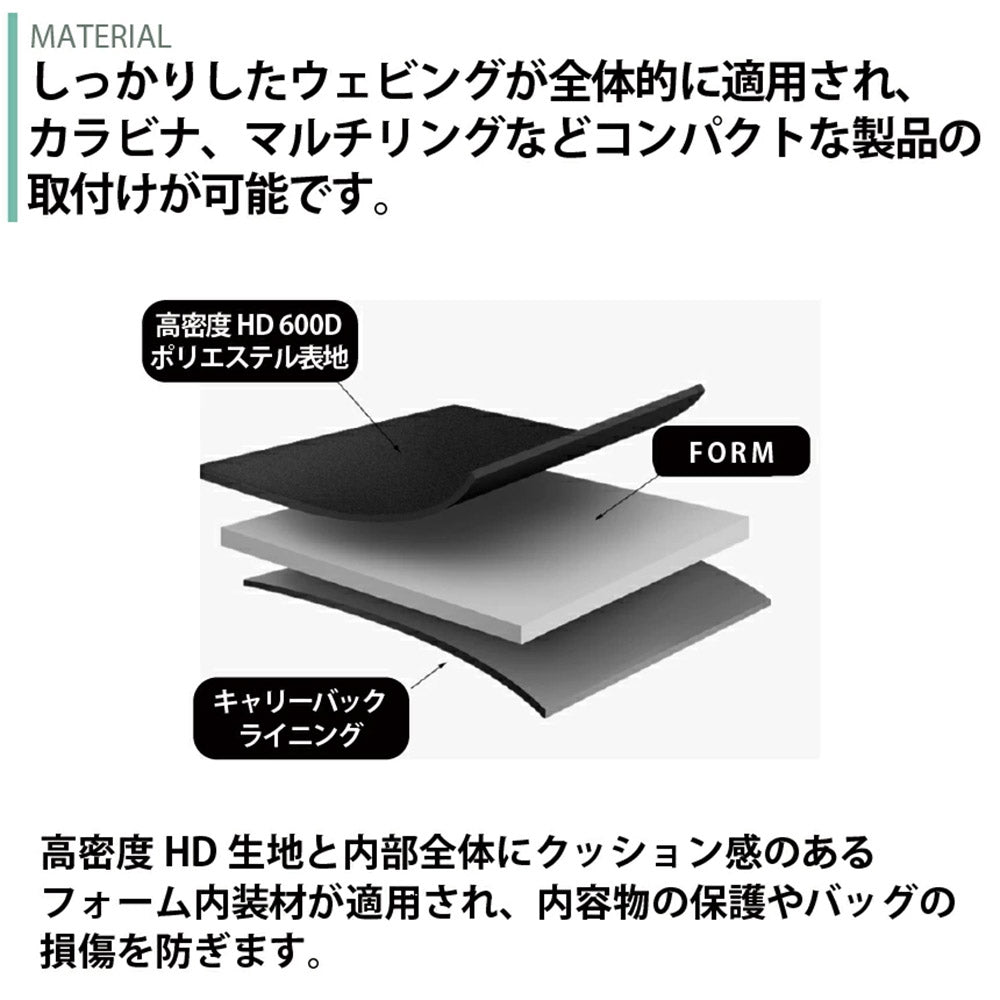 KZM フィールドポールキャリーバックマックス ポールバッグ キャンプバッグ ハンマー収納 ペグ収納 カズミ アウトドア KZM OUTDOOR