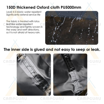 SHINE TRIP Outdoors（シャイン・トリップ／山趣）Hexagonal Vinyl Skylight 六角黒膠天幕（Gold／Black）