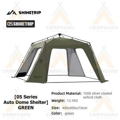 山趣（やましゅみ）／SHINE TRIP Outdoors（シャイン・トリップ アウトドアーズ）#05 オートドームキャノピー｜自動展開式キャノピーシェルター