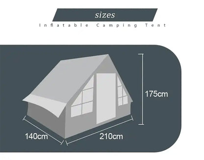 プレイドゥ インフレータブルキャンプテント エアテント 2人用 TCテント ロッジ型テント 家型テント PlayDo Inflatable Camping Family Air Tent