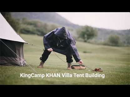 【KingCamp｜キングキャンプ】Khan Villa Tent｜グレー｜8人用 コットン グランピングテント（4シーズン対応）