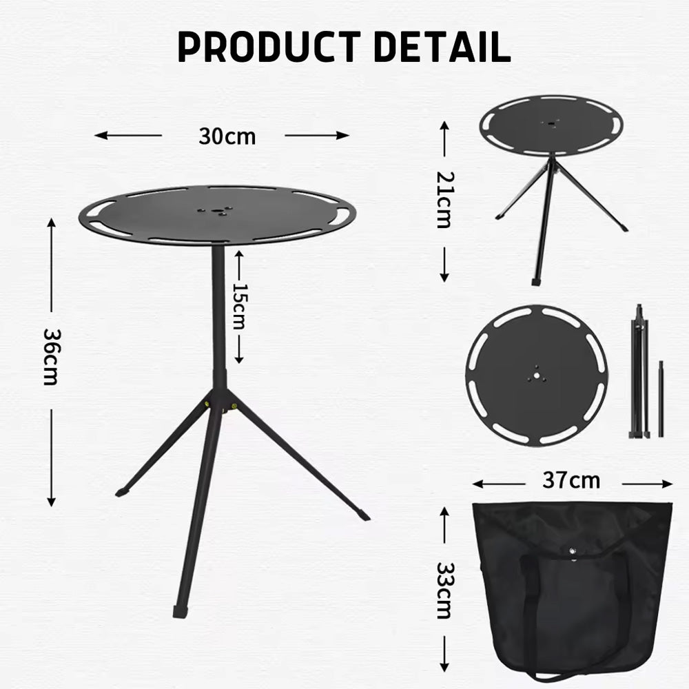 SHINECRAVE キャンプ用折りたたみ式テーブル ミニラウンドテーブル ポータブルアルミテーブル