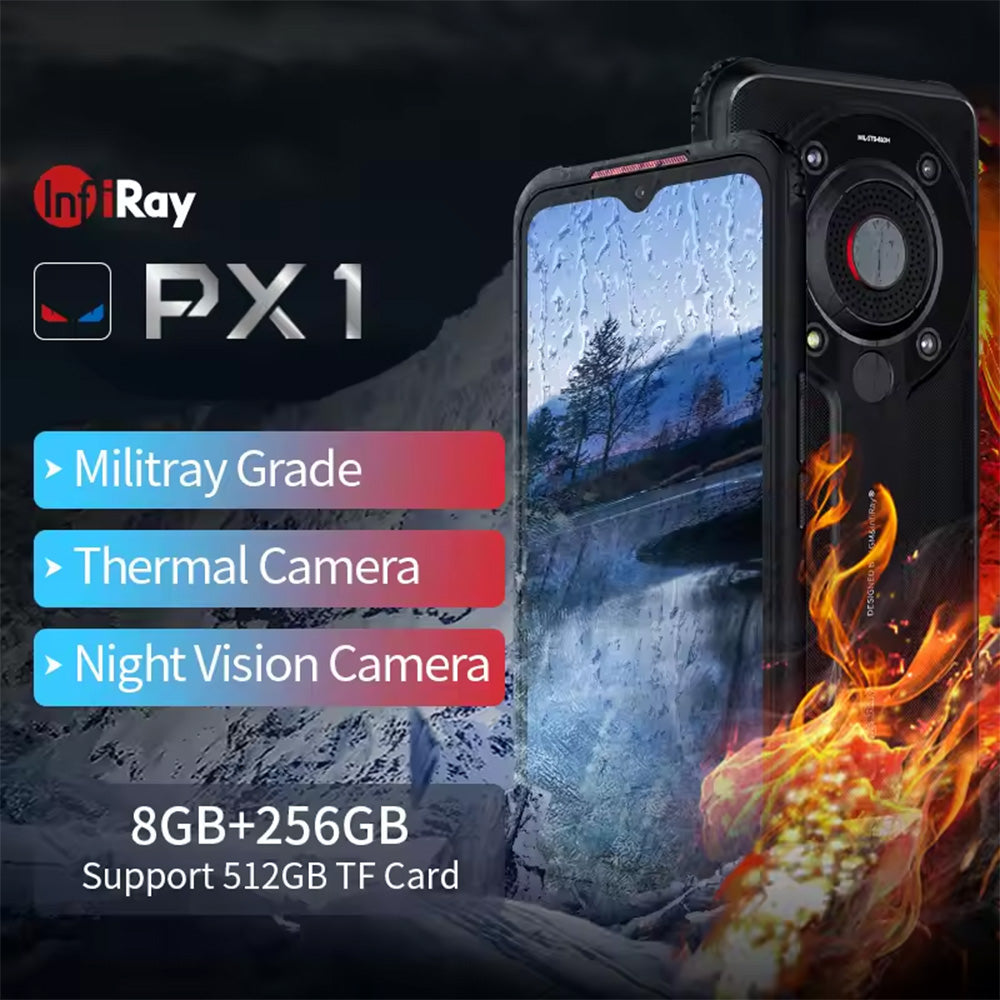 Xinfrared Rugged Phone PX1 Android 産業用赤外線スマートフォン InfiRayセンサー サーマルイメージングカメラ