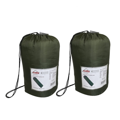 Evolite（エボライト）Camper Pro SQ Connectable Double Sleeping Bag 0°C キャンパープロSQ 2人用連結式化繊シュラフ 2点セット