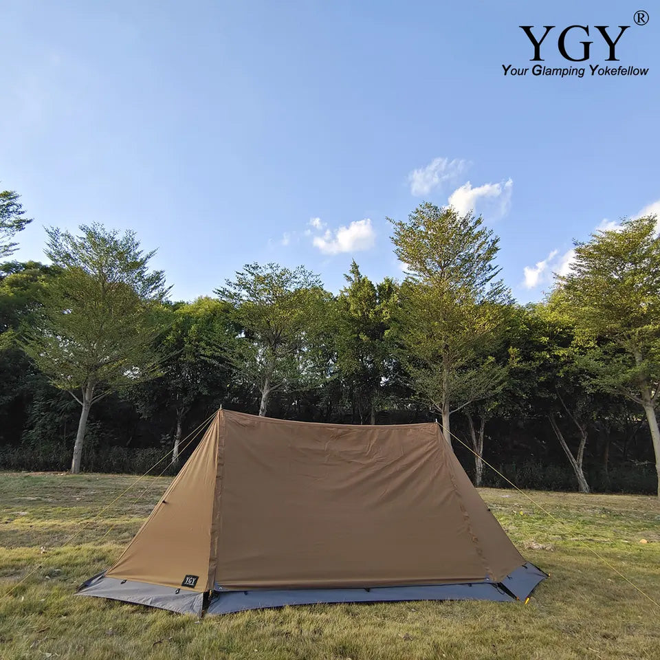 期間限定50%offセール ! YGY Bushcraft TCテント パップテント シェルターテント キャンプシェルター サバイバルテント キャノピー付き 1人用