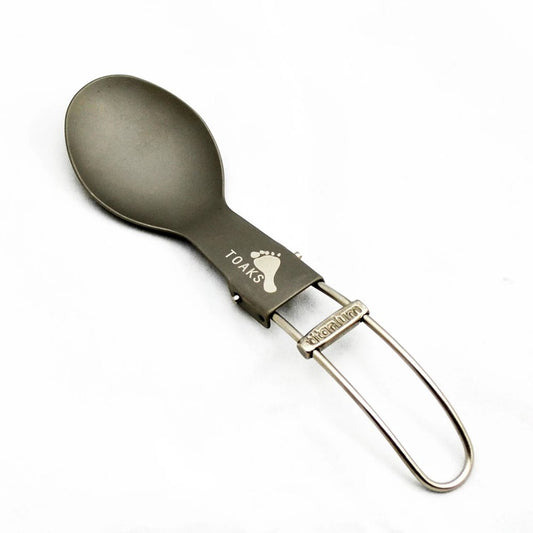 TOAKS トークス Titanium Folding Spoon チタニウム 折りたたみスプーン アウトドア食器 - おしゃれな洋服雑貨 おもしろ便利グッズ のお店 ディントコヨーテ 通販