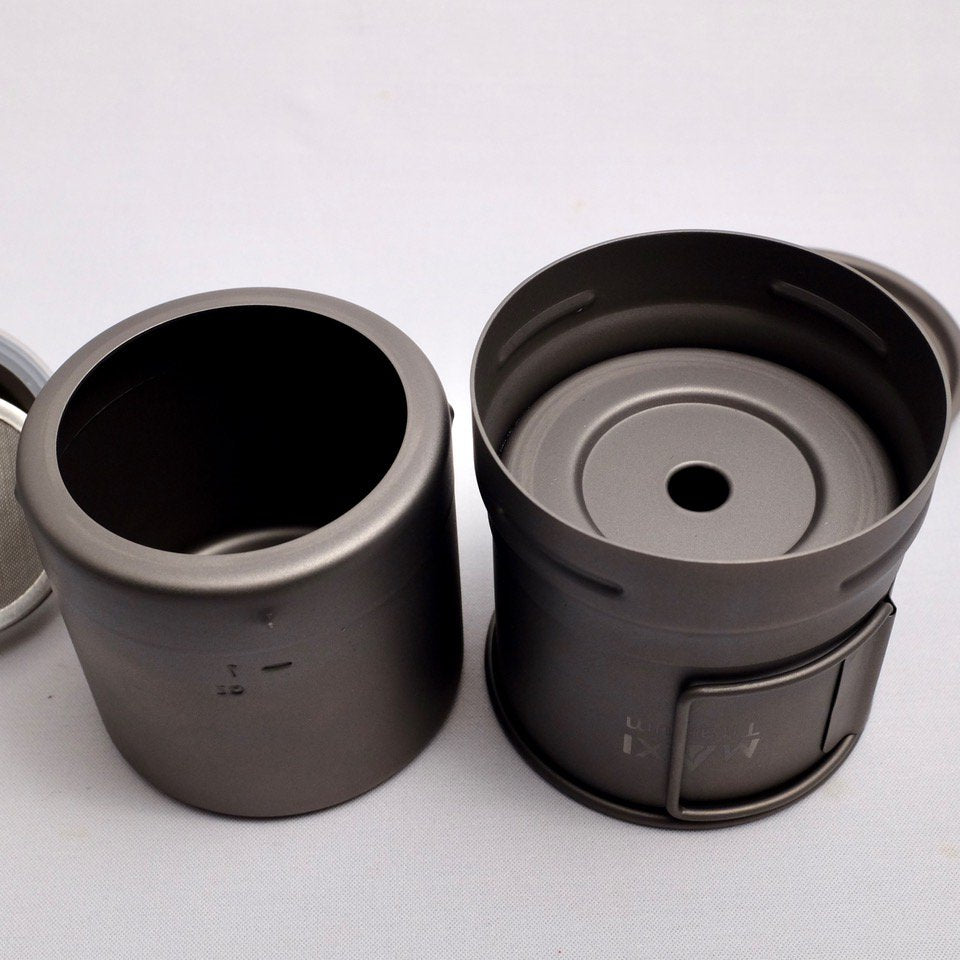 マキシ チタンコーヒーメーカー200ml グレード1チタン  Maxi Titanium Coffee Maker 200ml MAXI-EC-200