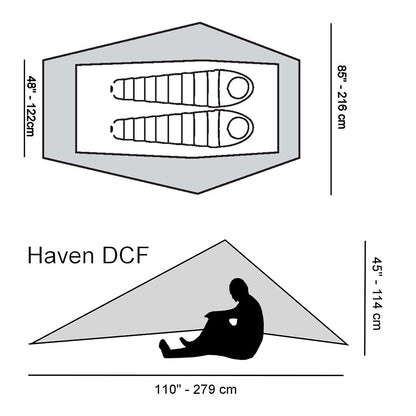 シックスムーンデザインズ ヘイブンタープ ゼロ G DCF テント タープシェルター 2人用 six moon designs Haven Zero-G DCF