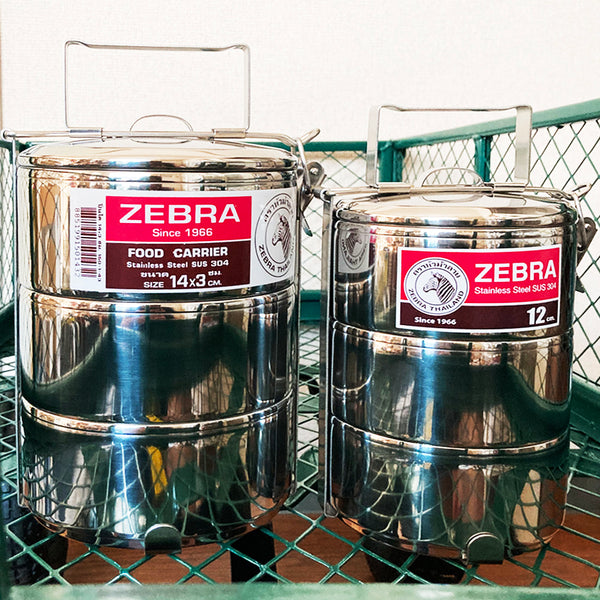 ZEBRA Food Carrier 12cmx3 14cmx3 ゼブラ フードキャリアー お弁当箱 3段式 直火OK