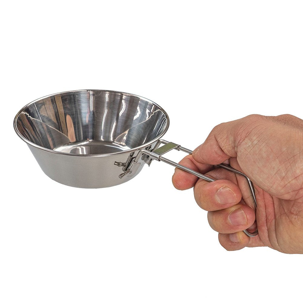 ブッシュクラフト フォールディングステンレスシェラカップ キャンプ Bush Craft Folding stainless steel cup