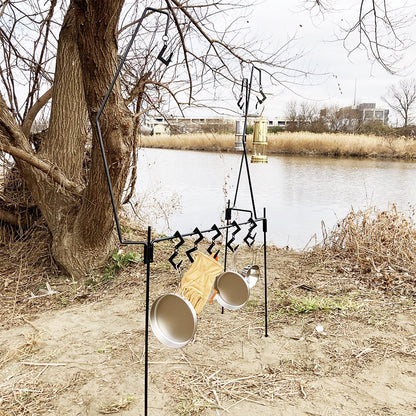 ランタンスタンド 鋳鉄 シングル マルチ キャンプ Huehuecoyotl Outdoor Works Camp Lantern Stand