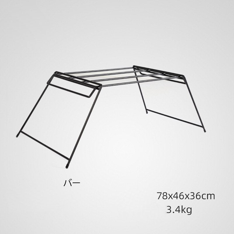 屋外アイアン折りたたみテーブル バー＆メッシュテーブル キャンプテーブル Huehuecoyotl Outdoor Works Camp Bar ＆ Mesh Table