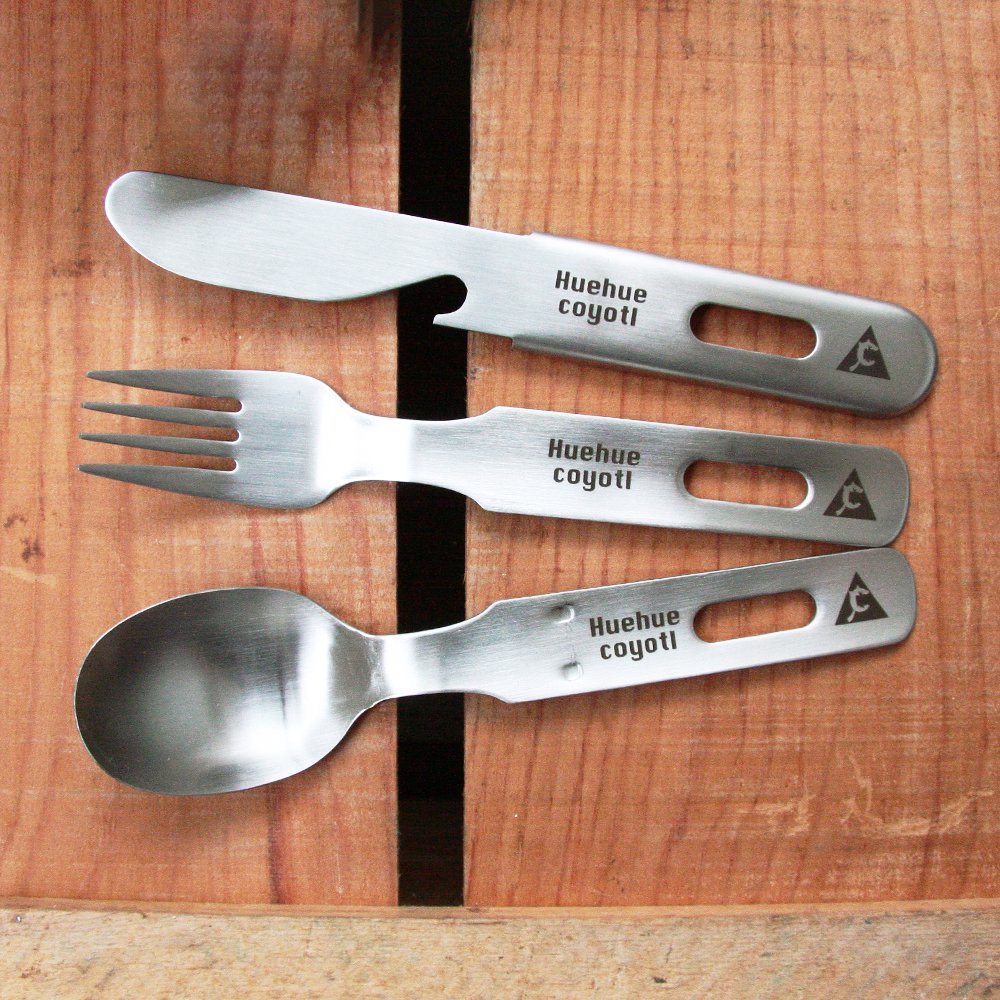 ウェウェコヨトル SFKセット ステンレス カトラリーセット 新潟県燕三条製 Huehuecoyotl Outdoor Works SKF SET  Stainless Cutlery Set