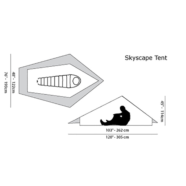 SIX MOON DESIGNS Skyscape Trekker Tent シックスムーンデザインズ スカイスケイプトレッカー 790g ソロテント ハイブリッド ダブルウォールテント メッシュ 1人用