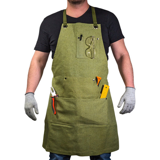 ビーバークラフト グリーンキャンバスエプロン Beaver Craft Green Canvas Apron