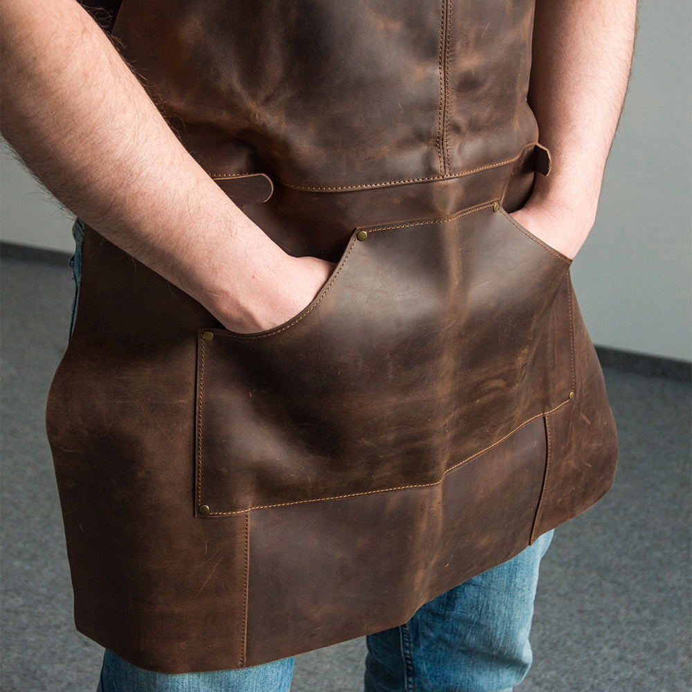 ビーバークラフト 本革エプロン ブラウン Beaver Craft Genuine Leather Apron Brown