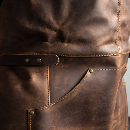 ビーバークラフト 本革エプロン ブラウン Beaver Craft Genuine Leather Apron Brown