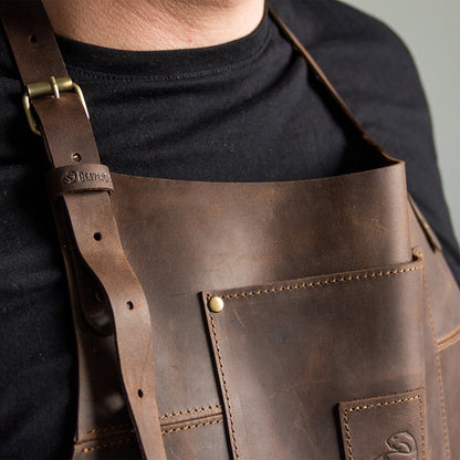 ビーバークラフト 本革エプロン ブラウン Beaver Craft Genuine Leather Apron Brown