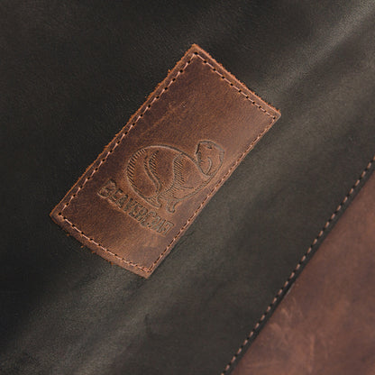 ビーバークラフト レザーエプロン ブラック＆ブラウン 本革 Beaver Craft Genuine Leather Apron Black&Brown