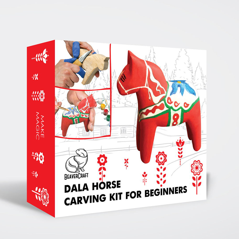 ビーバークラフト ダーラホース カービングキット Beaver Craft Dala Horse Carving Hobby-Kit