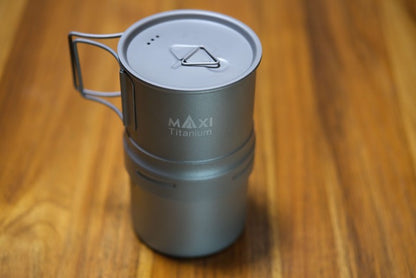 マキシ チタンコーヒーメーカー200ml グレード1チタン  Maxi Titanium Coffee Maker 200ml MAXI-EC-200