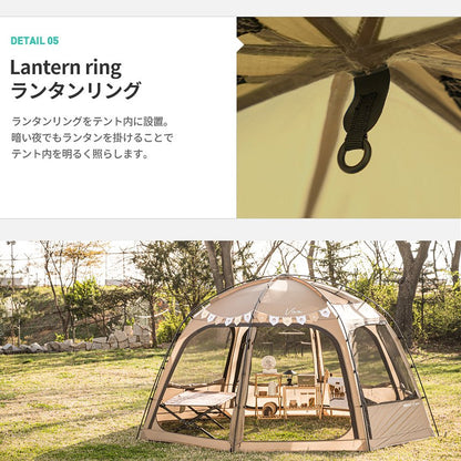 KZM ビバドームシェルター 4～5人用 キャンプ テント ドームテント フルクローズ カズミ アウトドア KZM OUTDOOR VIVA DOME SHELTER