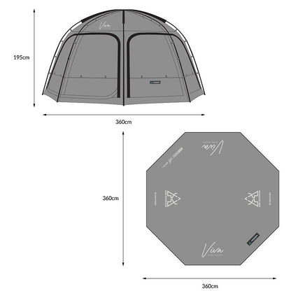 KZM ビバドームシェルター 4～5人用 キャンプ テント ドームテント フルクローズ カズミ アウトドア KZM OUTDOOR VIVA DOME SHELTER