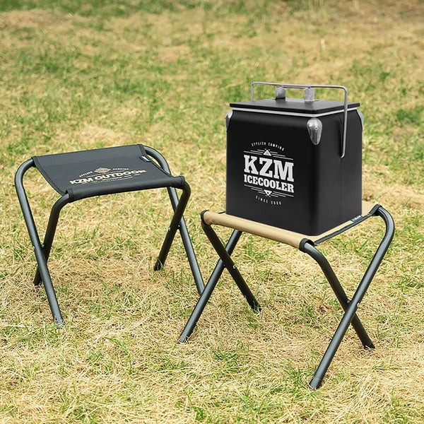 KZM エンケル BBQチェア ブラック＆ゴールド 2色セット アウトドアチェア 折りたたみ 折り畳み 椅子 イス カズミ アウトドア KZM OUTDOOR ENKEL BBQ CHAIR 2P SET