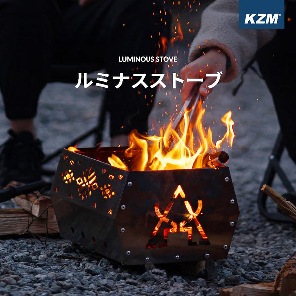 【コンパクト＆軽量 耐久性 火吹き棒付き】 キャンプ ストーブ 焚き火台