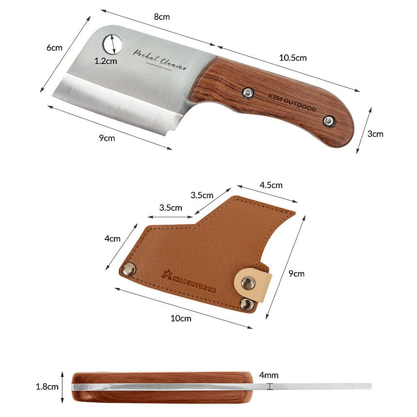 KZM ポケットクリーバー キャンプ 料理 ナイフ 包丁 調理器具 クッキングツール カズミ アウトドア KZM OUTDOOR POCKET CLEAVER