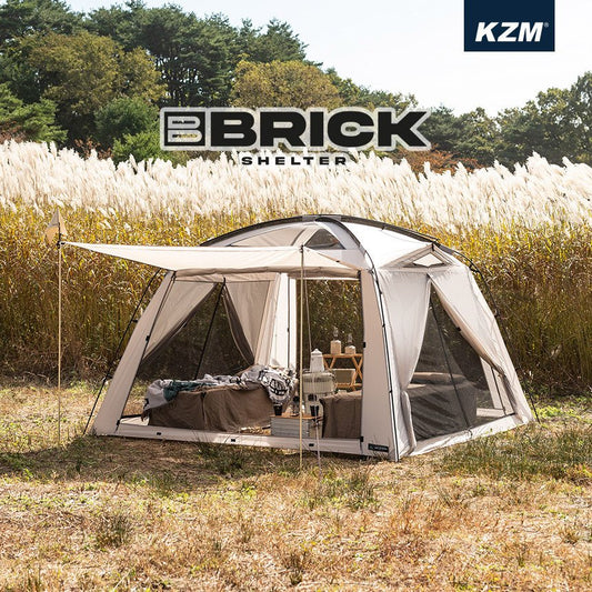 KZM ブリックシェルター テント 3～4人用 日よけ カズミ アウトドア KZM OUTDOOR BRICK SHELTER