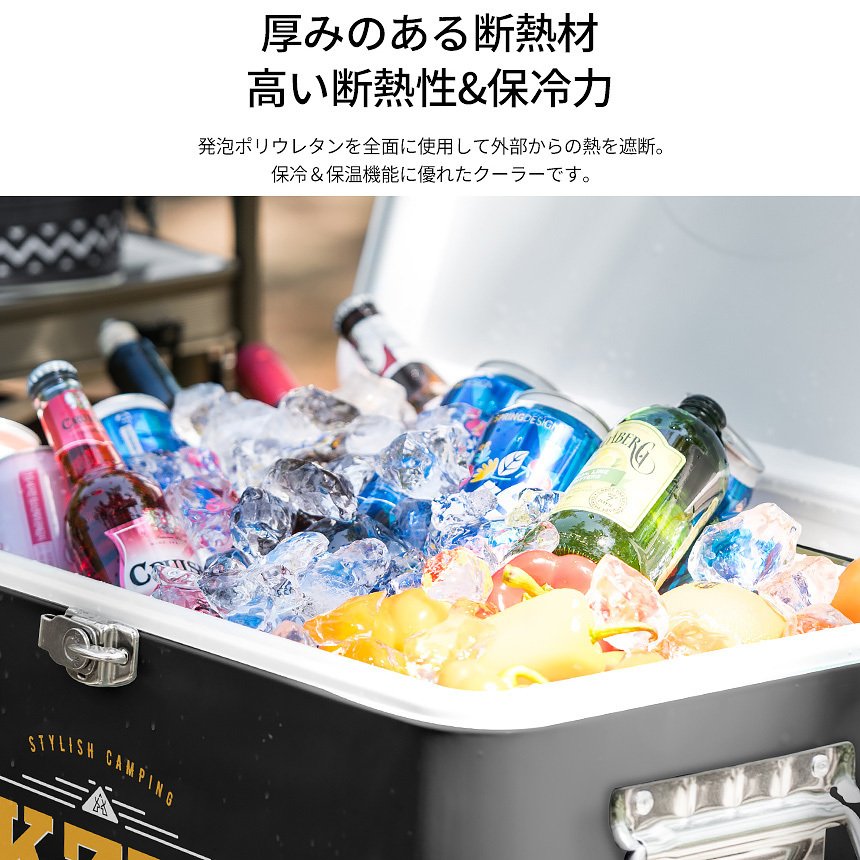 KZM アイスクーラー 29L クーラーボックス 保冷 保冷ボックス おしゃれ シンプル クーラーバッグ カズミ アウトドア KZM OUTDOOR ICE COOLER 29L