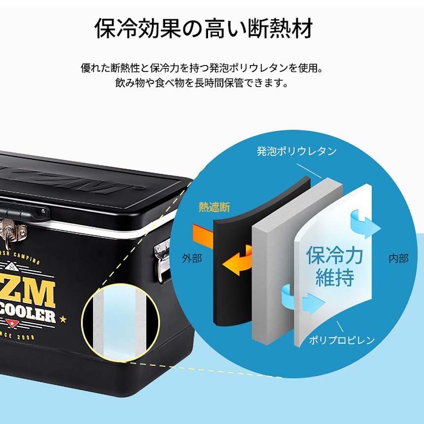 KZM アイスクーラー 29L クーラーボックス 保冷 保冷ボックス おしゃれ シンプル クーラーバッグ カズミ アウトドア KZM OUTDOOR ICE COOLER 29L