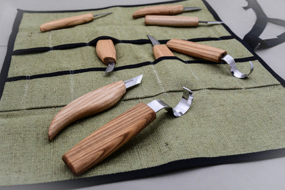 ビーバークラフト ウッドカービングセット ナイフ8本 Beaver Craft Wood Carving Set of 8 Knives