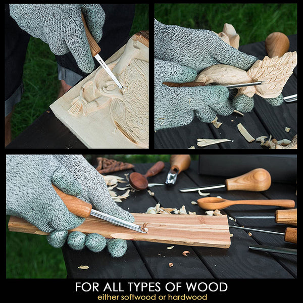 ビーバークラフト ウッドカービングセット パームチゼル Beaver Craft SC05 Woodcarving Set With Palm Chisels