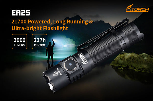 Fitorch EA25 ランニングライト フィトーチ LED フラッシュライト 充電式 超高輝度 3000ルーメン