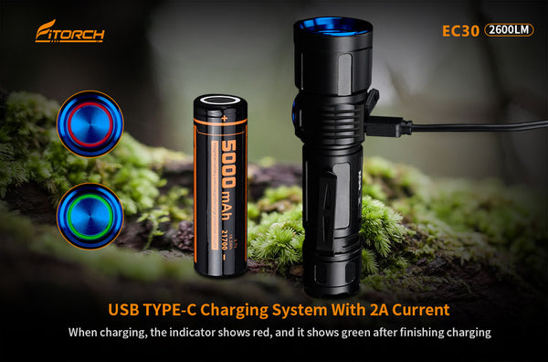 Fitorch EC30 USB TYPE-C RECHARGEABLE LED FLASHLIGHT フィトーチ USBタイプC 充電式 –  DYNT COYOTE OUTDOOR
